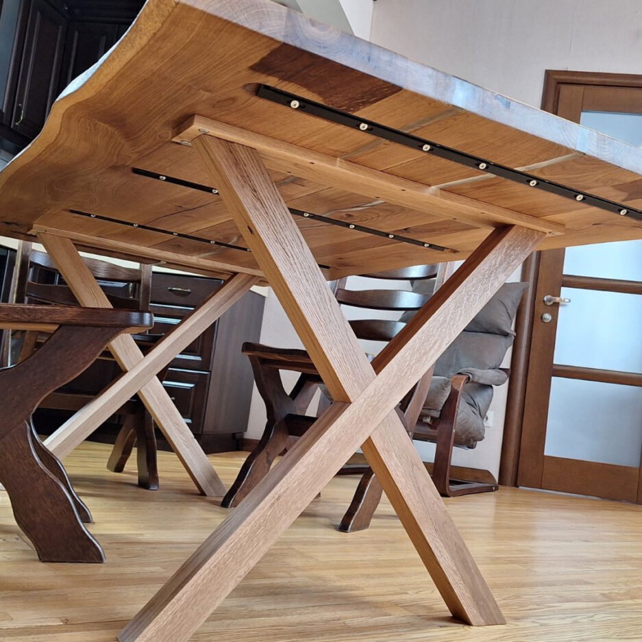 XL X-förmige Beine aus massivem Naturholz