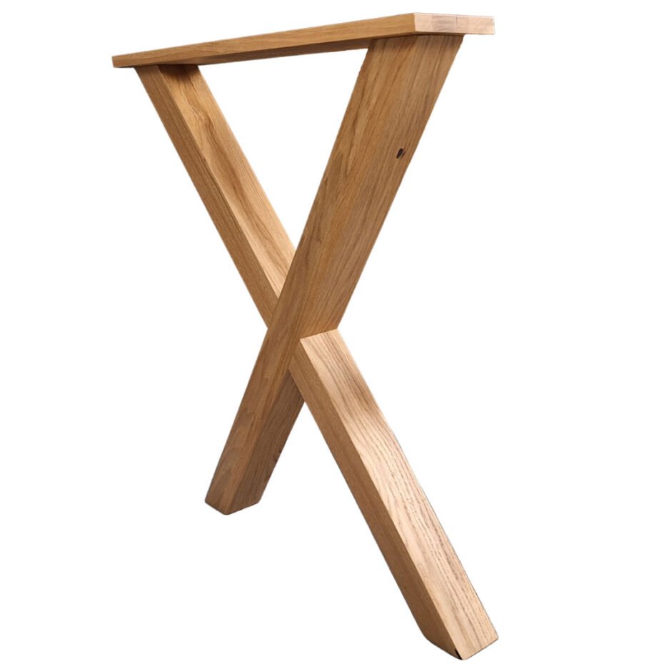 XL X-förmige Beine aus massivem Naturholz