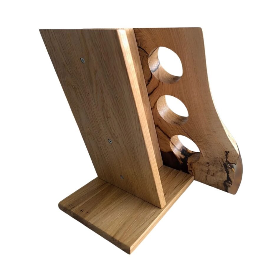 Weinregal „Elegance“ – Ein Meisterwerk aus massivem Eichenholz (Für 6 Flaschen)