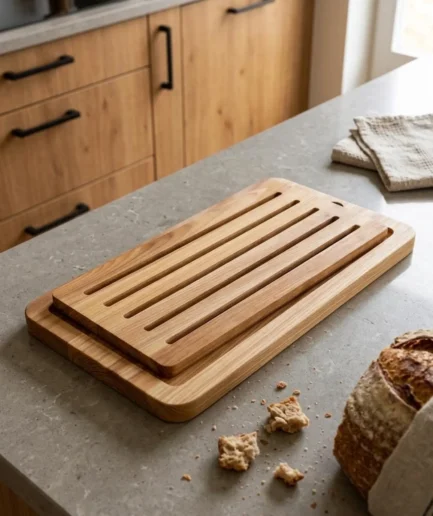 Brotbrett aus massiver Eiche | 40×20 cm | Handgefertigt
