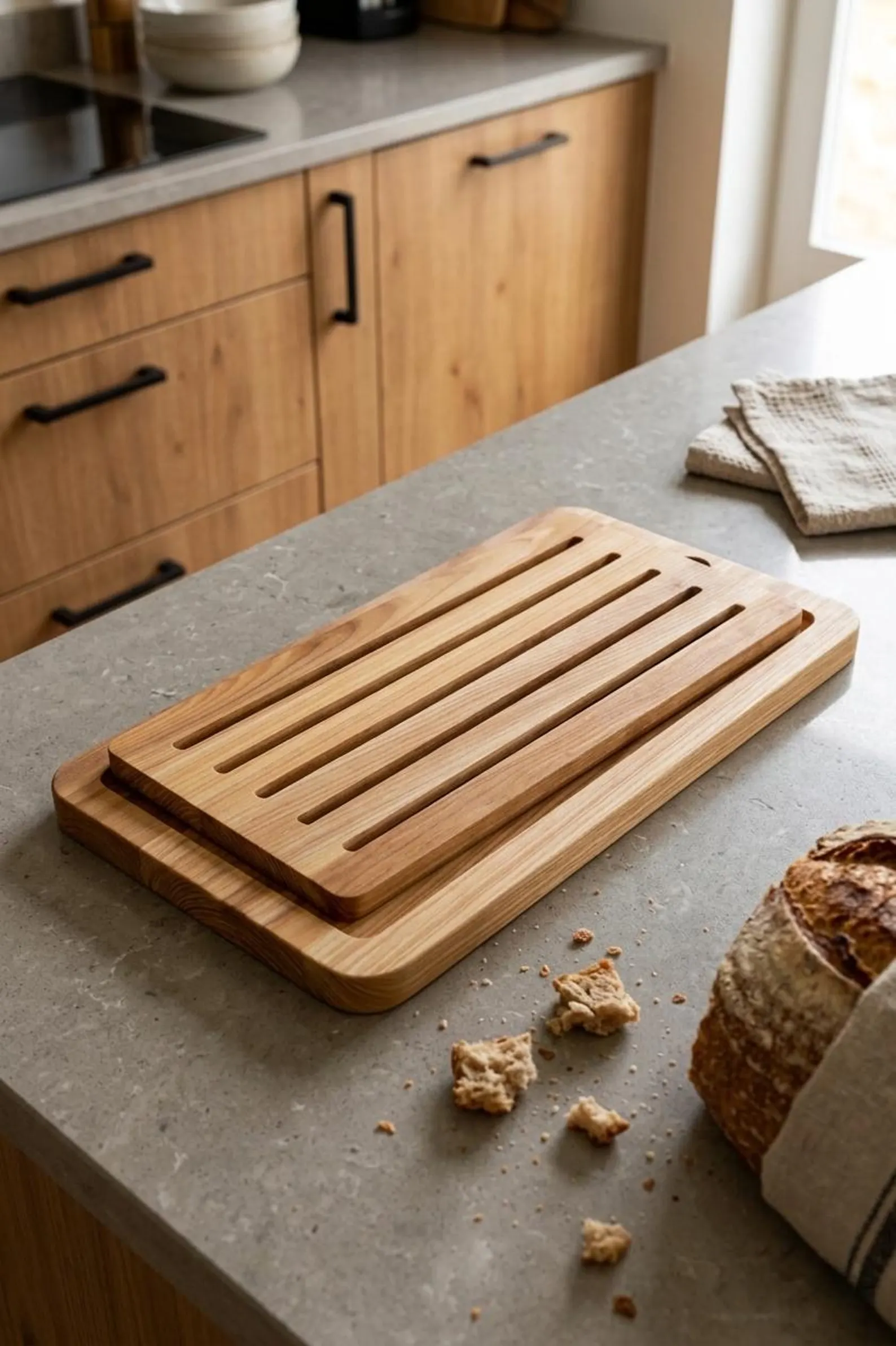 Brotbrett aus massiver Eiche | 40×20 cm | Handgefertigt Brotbrett aus massiver Eiche | 40×20 cm | Handgefertigt