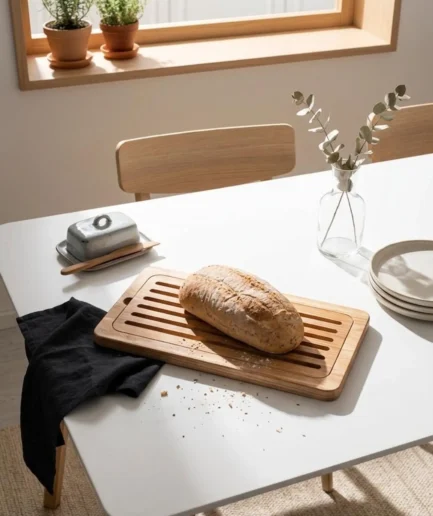 Brotbrett aus massiver Eiche | 40×20 cm | Handgefertigt