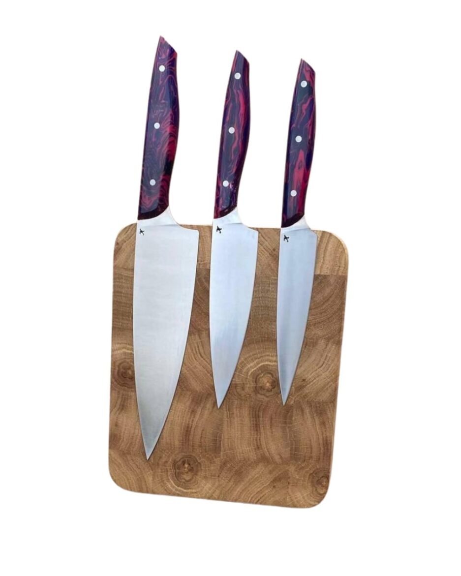 🔪 Magnetischer Messerblock aus Eiche 20x17cm | Handgefertigt in Wuppertal 🌿 – Platzwunder für kleine Küchen