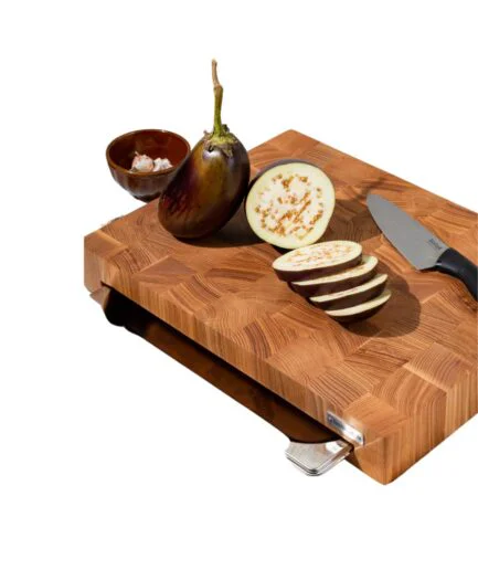 Tortendub-Eschen-Schneidebrett mit Gastro-Schublade 30x40 cm — Handgefertigt aus Eiche & Esche mit Leinöl-Schutz gegen Wasser, Schimmel & Flecken