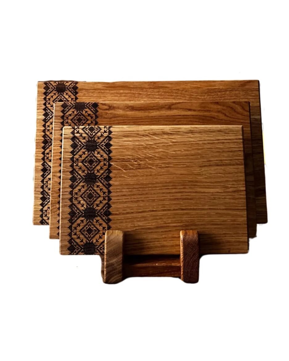 Massives Eichenholz Schneidebretter Set (37x23 cm, 30x20 cm, 25x17 cm) mit Naturöl-Finish | Handgefertigt in Deutschland