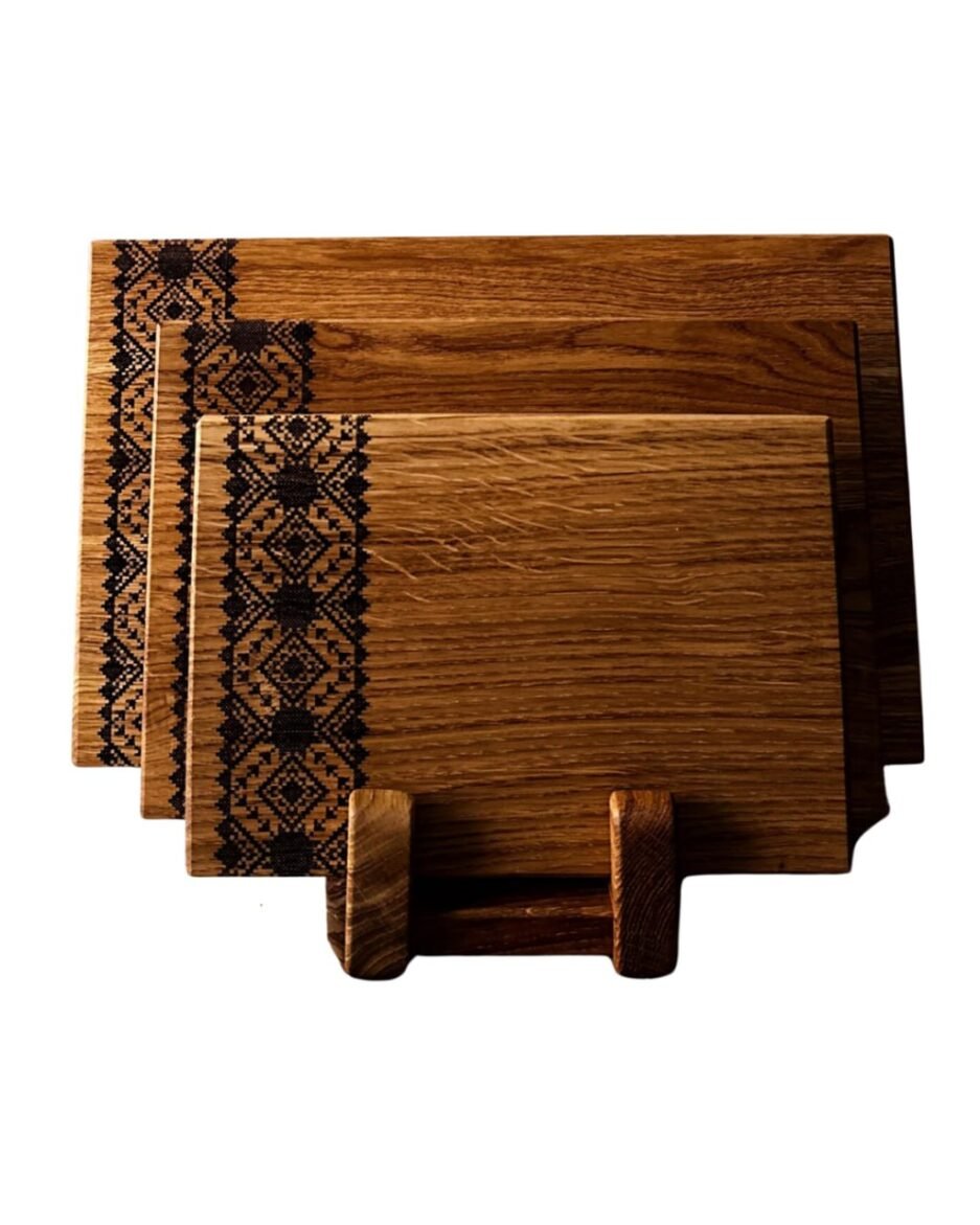 Massives Eichenholz Schneidebretter Set (37x23 cm, 30x20 cm, 25x17 cm) mit Naturöl-Finish | Handgefertigt in Deutschland