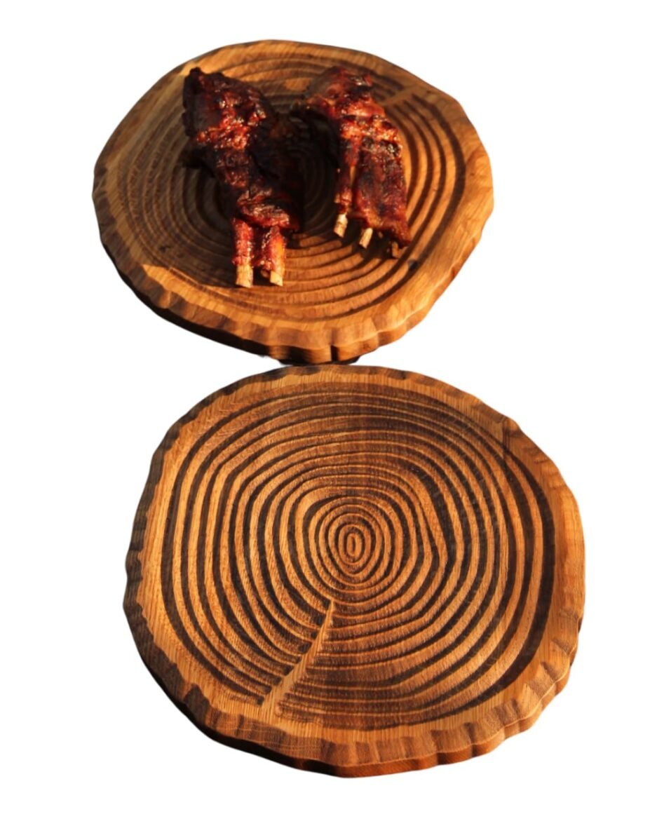 Rundes Schneidebrett aus Massivholz (28x2 cm) mit Naturöl-Finish | Handgefertigt in Deutschland | Langlebig & Hygienisch