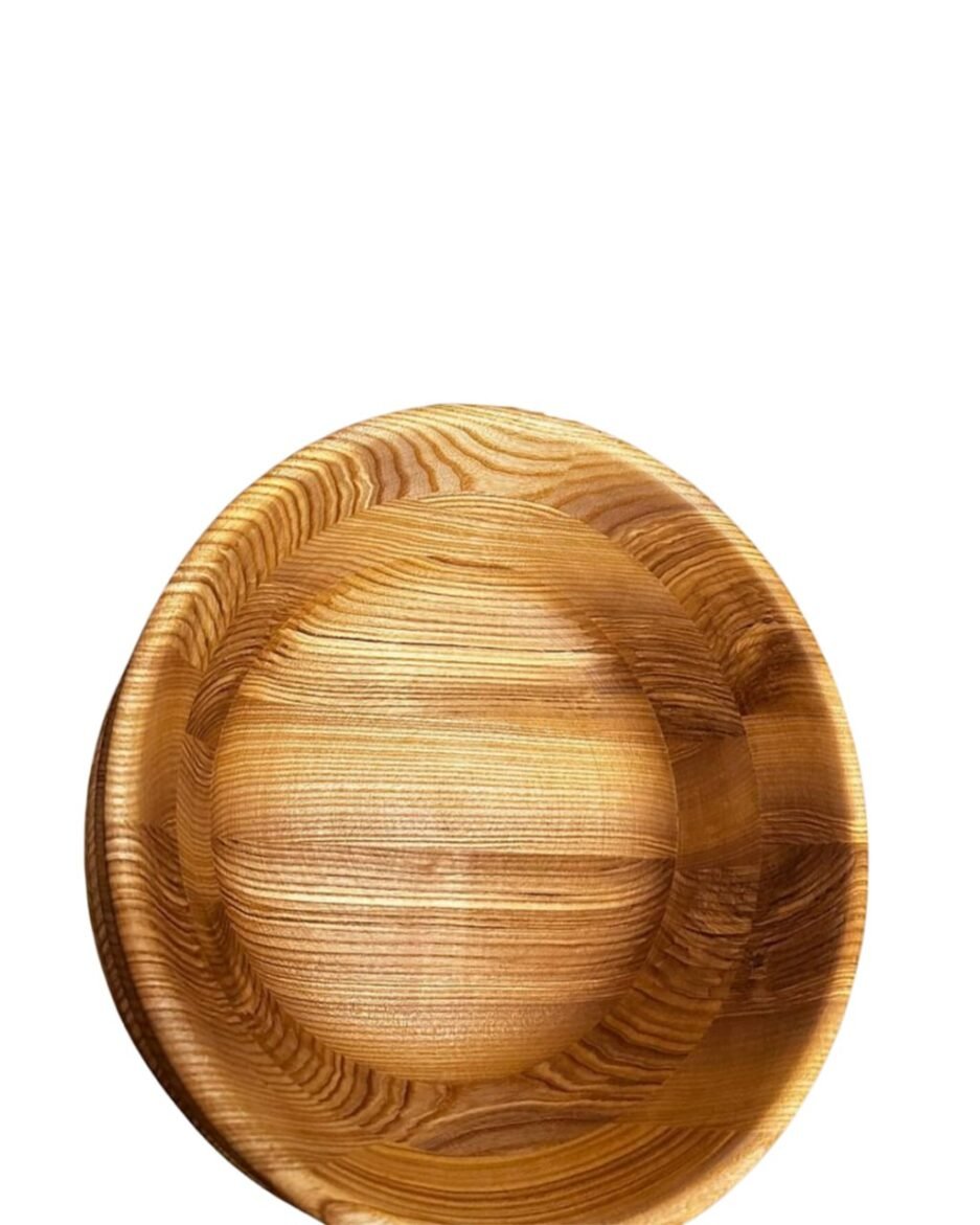 Massive Holz-Teigschüssel aus Naturholz (25x13,5 cm) | Handgefertigt in Deutschland | Mit Leinöl-Finish