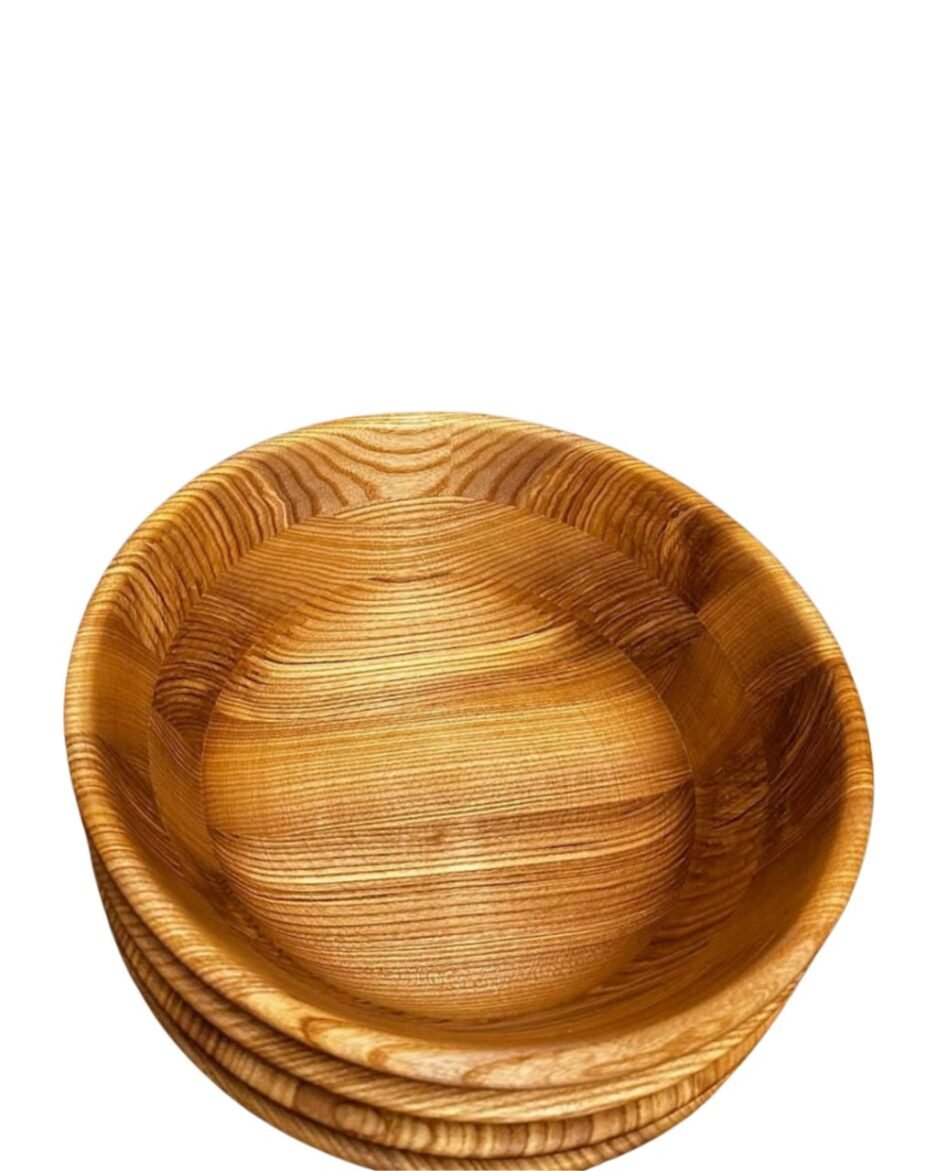 Massive Holz-Teigschüssel aus Naturholz (25x13,5 cm) | Handgefertigt in Deutschland | Mit Leinöl-Finish