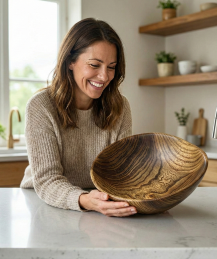 Massive Holzschalen aus Ulmenholz | Ulmenholzschale