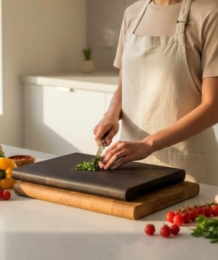 Schneidebrett mit ovalen Kanten aus Eiche 45х30: Die perfekte Symbiose aus Form & Funktion