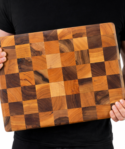 Stirnholz Schneidebrett aus Nussbaum | Massives Nussbaum Schneidebrett | 40×30 cm