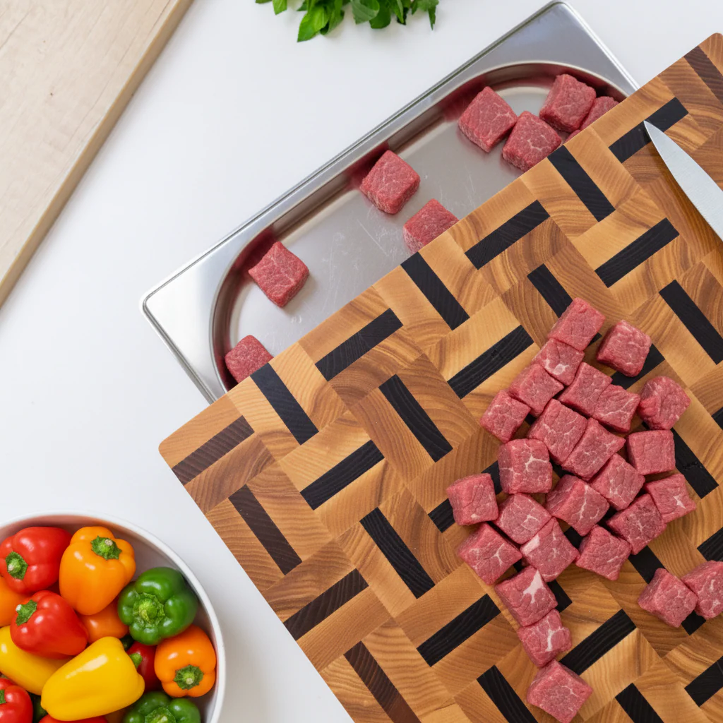 Schneidebrett mit Schublade aus Esche & Sapeli 40х30: Genial praktisch für Ihre Küche Schneidebrett mit Schublade aus Esche & Sapeli 40х30: Genial praktisch für Ihre Küche