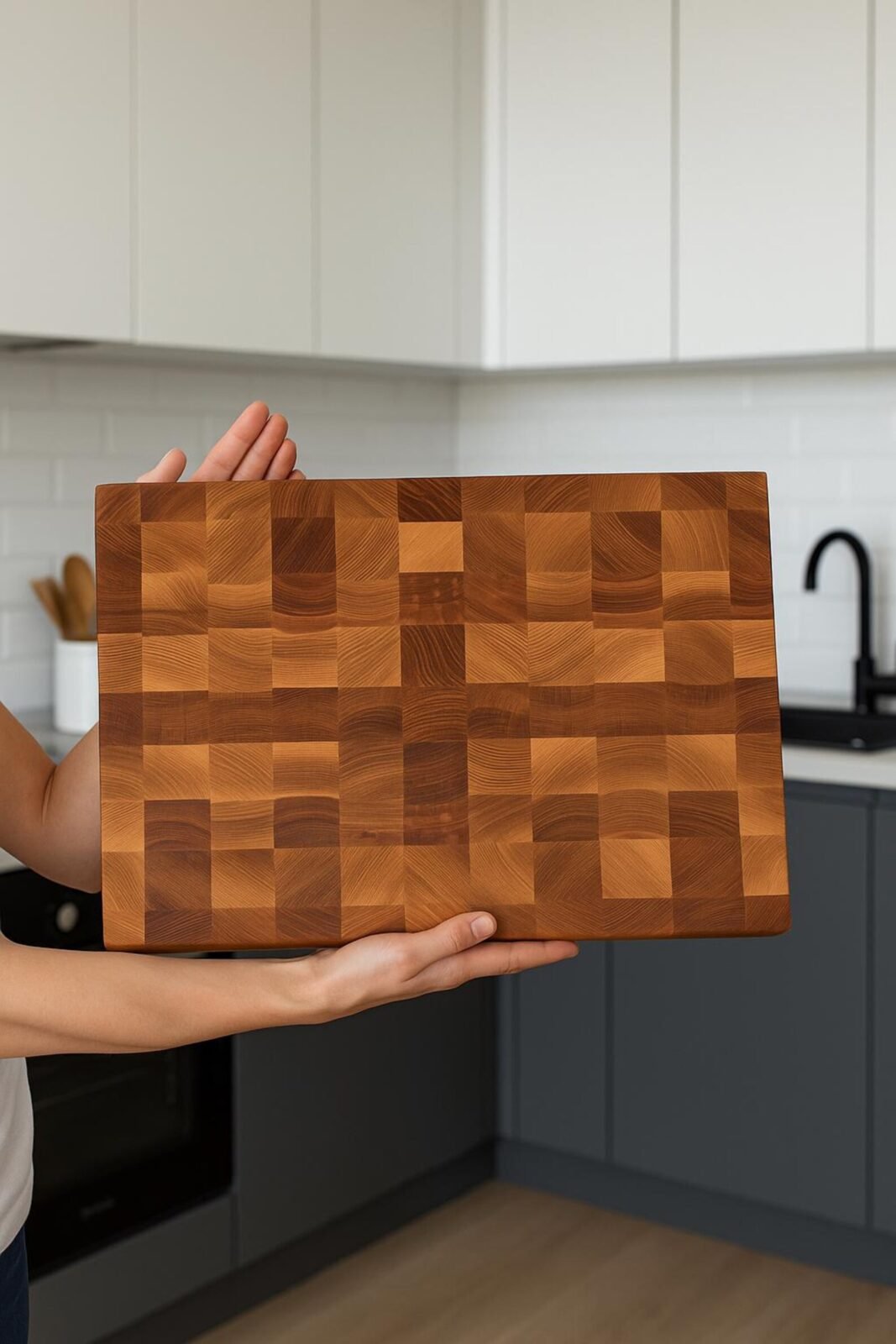 Klassisches Stirnholz Schneidebrett 40x30 aus Eiche und Esche – Massiv, langlebig und zeitlos Klassisches Stirnholz Schneidebrett 40x30 aus Eiche und Esche – Massiv, langlebig und zeitlos