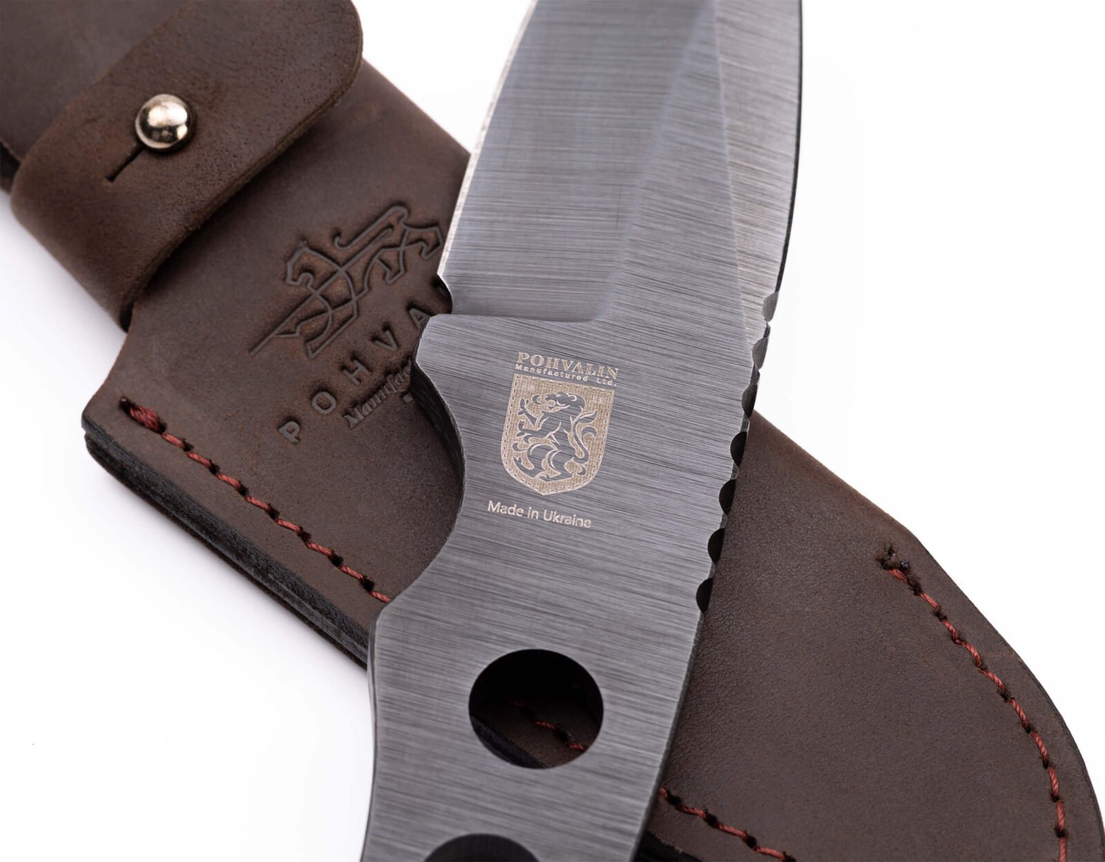 Bushcraft-Messer SK1 Skeleton — 9 cm Klinge, 8 mm Klingenrücken, Federstahl 65G brüniert, Lederscheide Bushcraft-Messer SK1 Skeleton — 9 cm Klinge, 8 mm Klingenrücken, Federstahl 65G brüniert, Lederscheide