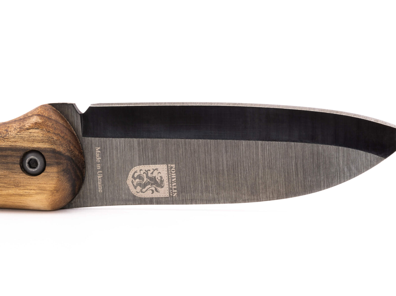 Bushcraft-Messer RK-5 — 9,5 cm brünierte Klinge aus Federstahl (65G), stabilisierter Nussbaumgriff, Lederscheide Bushcraft-Messer RK-5 — 9,5 cm brünierte Klinge aus Federstahl (65G), stabilisierter Nussbaumgriff, Lederscheide