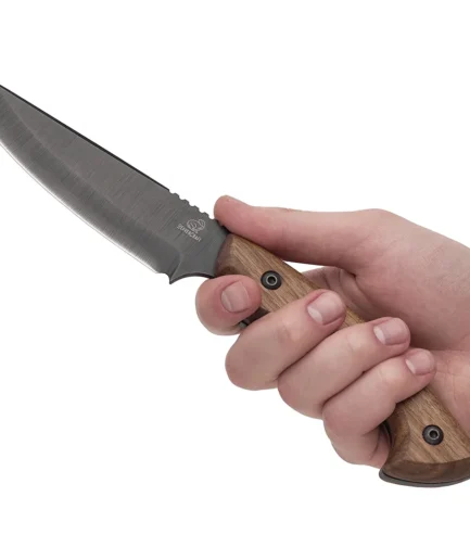 Brünierte 13-cm-Klinge des BeaverCraft HGK6 aus 1066-Kohlenstoffstahl