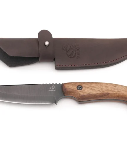 BeaverCraft HGK6 Jagdmesser mit Walnussgriff und Rindslederscheide