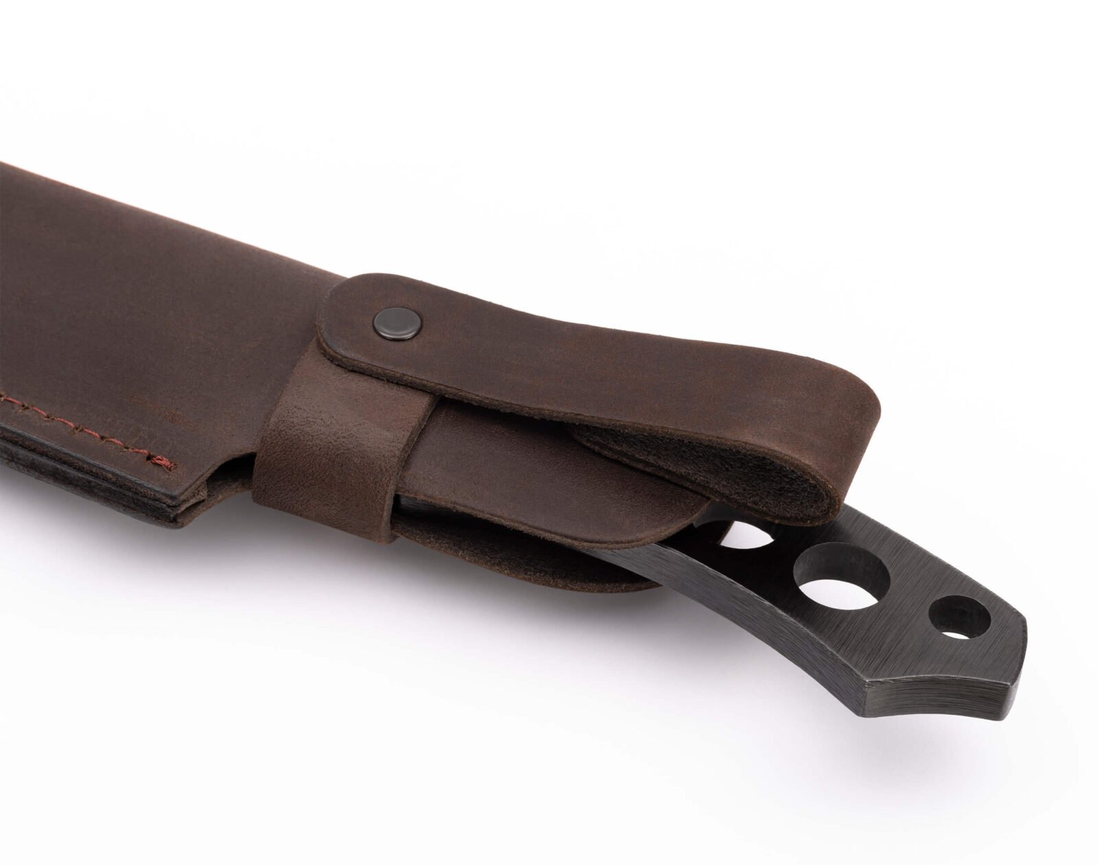 Bushcraft-Messer SK1 Skeleton — 9 cm Klinge, 8 mm Klingenrücken, Federstahl 65G brüniert, Lederscheide Bushcraft-Messer SK1 Skeleton — 9 cm Klinge, 8 mm Klingenrücken, Federstahl 65G brüniert, Lederscheide