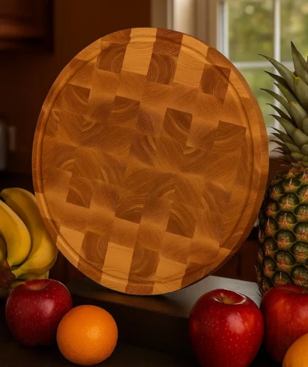 Runde Schneidebrett aus Eiche: Das zeitlose Küchenkunstwerk für Genießer 50 cm Radius Runde Schneidebrett aus Eiche: Das zeitlose Küchenkunstwerk für Genießer 50 cm Radius