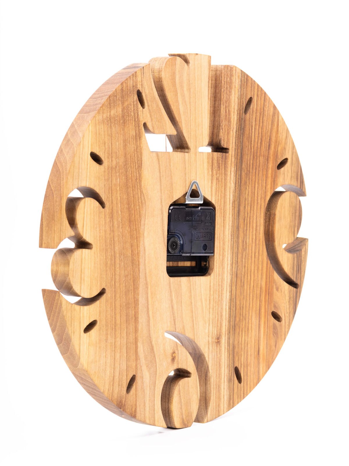 Wanduhr aus massivem Nussbaum — Ø 30 cm, Naturöl-Wachs-Finish, geräuscharmes Quarzwerk Wanduhr aus massivem Nussbaum — Ø 30 cm, Naturöl-Wachs-Finish, geräuscharmes Quarzwerk