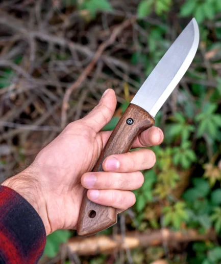 BeaverCraft BSH1 Dune Bushcraft-Messer mit Walnussholzgriff und Lederscheide